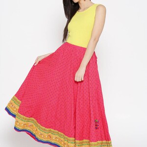 Cotton anarkali Boho skirt/Long skirt/ Dress/Bohemian/ Batik Print/Bollywood/Handmade/Tassel/Bohemian/Traditional/India/Summer/Textiles/