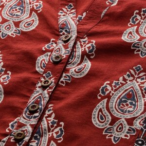 Double-layer linen cotton/ Summer Spring Fall Winter Block Print/Ethnic Dress/ Kurta/ Tunic/ Summer Wear/ India/Embroidered/Maxi Dress