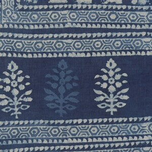 Women Navy Blue Indigo/ Dabu/ Hand Block Print Pure Cotton Kurta Set