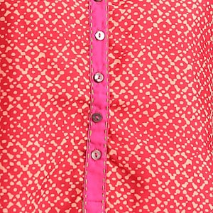 Cotton Linen Ethnic Kurti/ Block Print/Dabu Print Long Linen Dress/ Kurta/ Cotton Silk/ Organic/ Indigo/