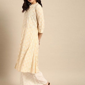 Linen Dress/ Linen Dress/ Long Shift Dress with Tucks/Straight Cotton Kurta (long tunics).