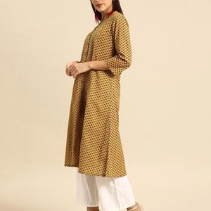Linen Dress/ Linen Dress/ Long Shift Dress with Tucks/Straight Cotton Kurta (long tunics).