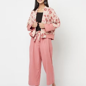 LINEN TROUSERS/ JACKET/ Shrug Organic Cotton/ women's high-waisted trousers, high-rise trousers, trousers women, 100% linen