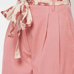LINEN TROUSERS/ JACKET/ Shrug Organic Cotton/ women's high-waisted trousers, high-rise trousers, trousers women, 100% linen