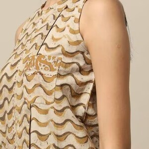Indigo Hand Block Print Straight Sustainable Tunic Top with Pockets/ Skirt/ Mini Dress/Jacket/ Organic Cotton/ Dabu Print
