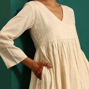 Ethnic Motifs Embroidered Regular Pure Cotton Silk/ Zari Work/ Anarkali Kurta with Trousers
