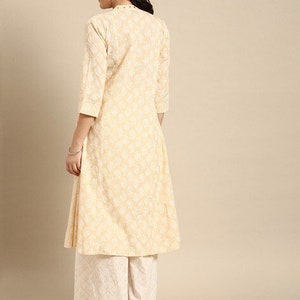 Linen Dress/ Linen Dress/ Long Shift Dress with Tucks/Straight Cotton Kurta (long tunics).