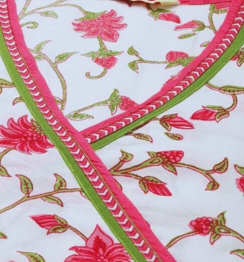 Pure Cotton Ethnic Motifs Printed A-Line Block Print Sanganeri Kurta/ Linen Kurta/