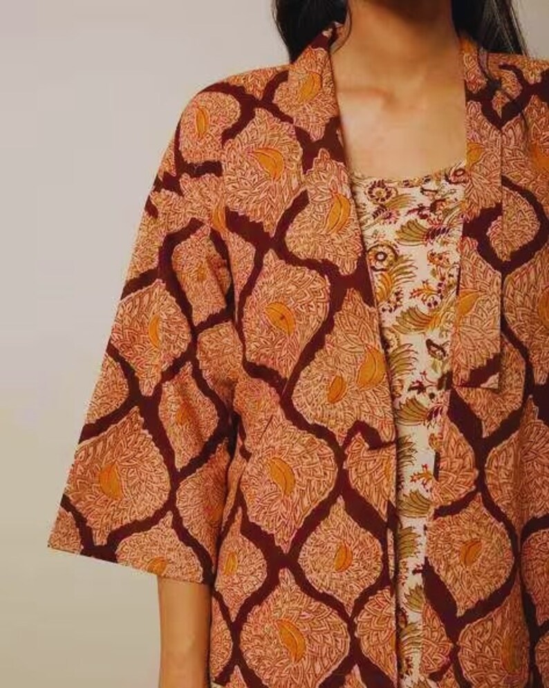 Indigo Hand Block Print Straight Sustainable Tunic Top with Pockets/ Skirt/ Mini Dress/Jacket/ Organic Cotton/ Dabu Print