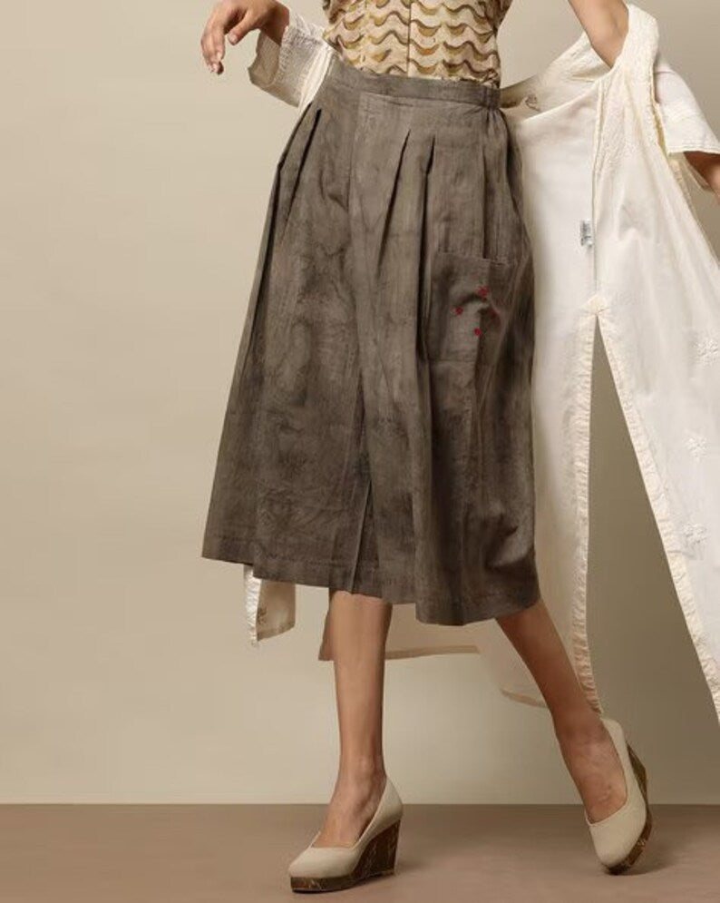 Indigo Hand Block Print Straight Sustainable Tunic Top with Pockets/ Skirt/ Mini Dress/Jacket/ Organic Cotton/ Dabu Print