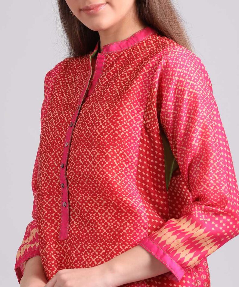 Cotton Linen Ethnic Kurti/ Block Print/Dabu Print Long Linen Dress/ Kurta/ Cotton Silk/ Organic/ Indigo/