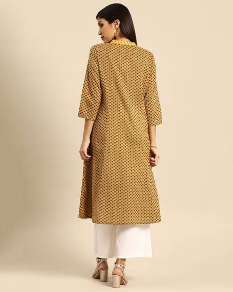 Linen Dress/ Linen Dress/ Long Shift Dress with Tucks/Straight Cotton Kurta (long tunics).