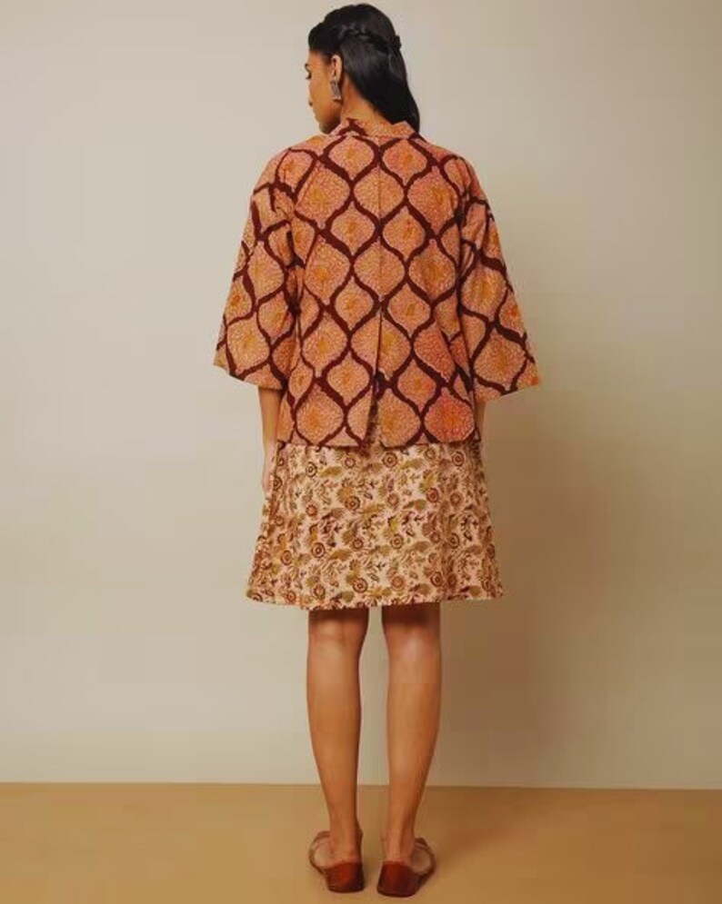Indigo Hand Block Print Straight Sustainable Tunic Top with Pockets/ Skirt/ Mini Dress/Jacket/ Organic Cotton/ Dabu Print