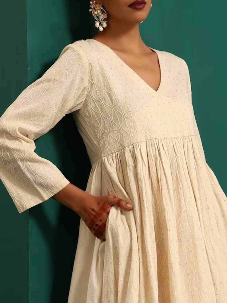 Ethnic Motifs Embroidered Regular Pure Cotton Silk/ Zari Work/ Anarkali Kurta with Trousers