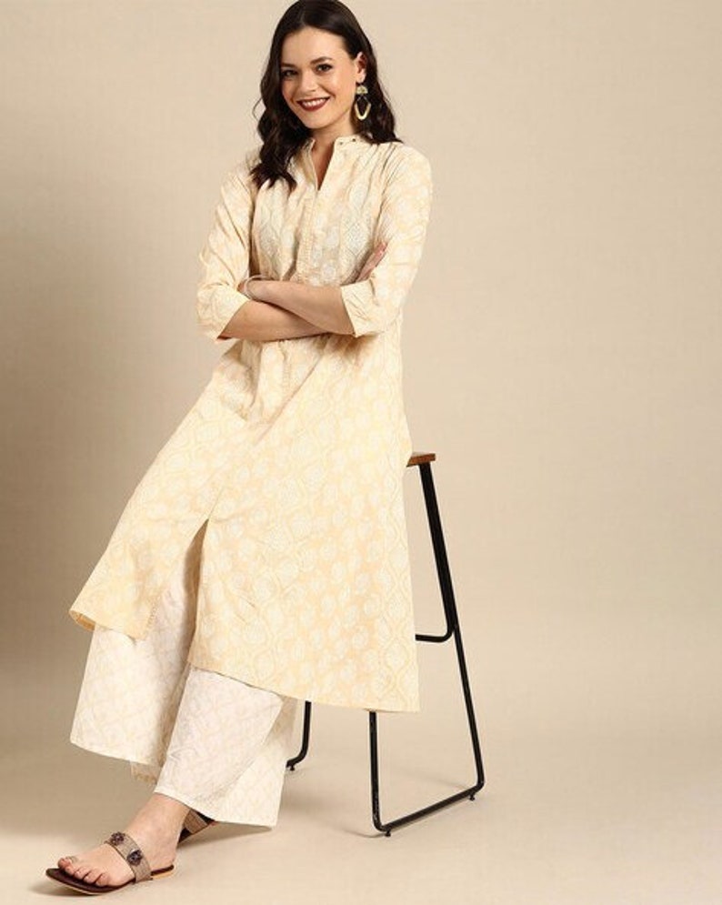 Linen Dress/ Linen Dress/ Long Shift Dress with Tucks/Straight Cotton Kurta (long tunics).