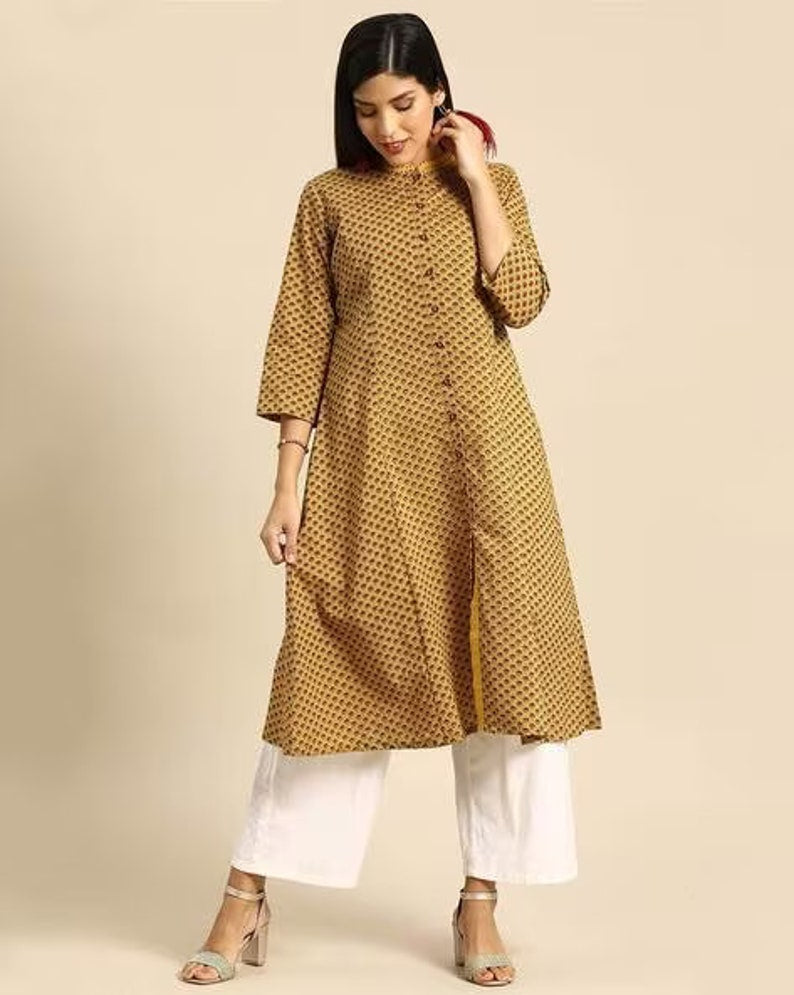 Linen Dress/ Linen Dress/ Long Shift Dress with Tucks/Straight Cotton Kurta (long tunics).