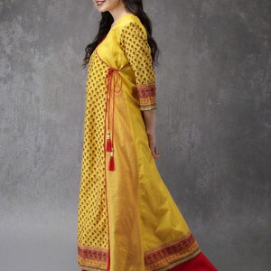 Ethnic cotton kurta/ long dress/ tunic/ block print/ india/