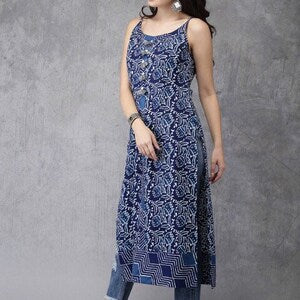 Ethnic Cotton Kurta/ Tunic/ Summer Wear/ Beach Dress/ Batik Print/ India/