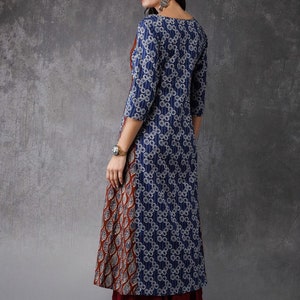 Kurta/Ethnic cotton Batik Print/Anarkali/ Embroidered/ Thread Work/Block Print / Bollywood / Long Tunic/ Summer Wear/ Bollywood/Handmade/