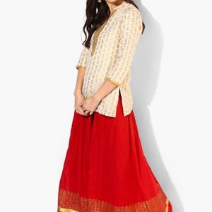 Ethnic palazzo pant and kurta set/ India/Bollywood/ cutwork/ embroidered/silk blend/ lace trim/ block print/handmade/