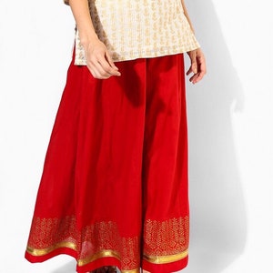 Ethnic palazzo pant and kurta set/ India/Bollywood/ cutwork/ embroidered/silk blend/ lace trim/ block print/handmade/