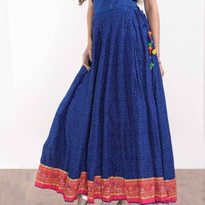 Cotton anarkali Boho skirt/Long skirt/ Dress/Bohemian/ Batik Print/Bollywood/Handmade/Tassel/Bohemian/Traditional/India/Summer/Textiles/