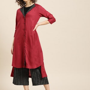 Cotton kurta with Palazzo Pant/ Long Dress/ Office Kurta/Bollywood /Indian Suit Set/