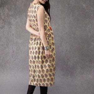 Kurta/ Ethnic Kurta/cotton/ Embroidered/Block Print / Bollywood / Long Tunic/ Summer Wear/ Bollywood/Batik/