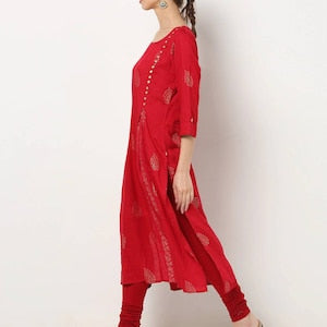 Long Dress/ Cotton Kurta /Tunic/Long Dress/Batik Print/Bollywood/Handmade/Modal Silk/Bohemian/Traditional/India/Summer/Textiles/