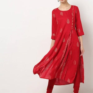 Long Dress/ Cotton Kurta /Tunic/Long Dress/Batik Print/Bollywood/Handmade/Modal Silk/Bohemian/Traditional/India/Summer/Textiles/