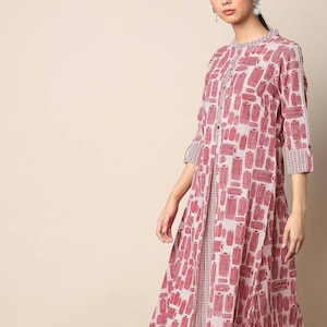 Ethnic Pure Cotton/Khadi/ Kurta/ Long Dress/ Tunic/ Summer Wear/ India/