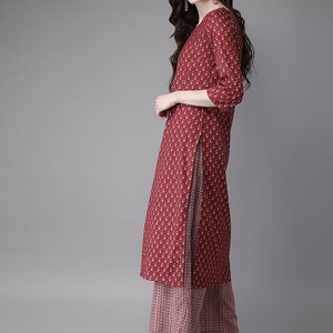 Pure Cotton Women Long Dress/ Ethnic Jacket/ Palazzo Pant/ Summer Wear/ Fusion Wear/ Ethnic Shrug Dress/ India/ Kurta