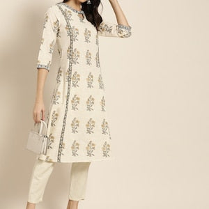 Cotton 100%/ A line Kurta /Tunic/Long Dress/Batik Print/Bollywood/Handmade/Tassel/Bohemian/Traditional/India/Summer/Textiles/