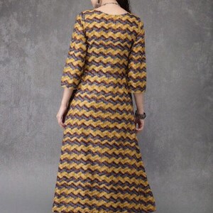 Ethnic Cotton Long Kurta/ Tunic/ Summer Wear Dress/ India/ Vintage /Batik Print/ Dabu Print/