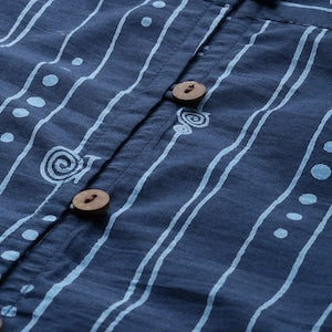 Indigo Kurta/Cotton/Summer Wear/Block Print / Bollywood / Long Tunic/ Summer Wear/ Long Shirt/ Bollywood/Batik/