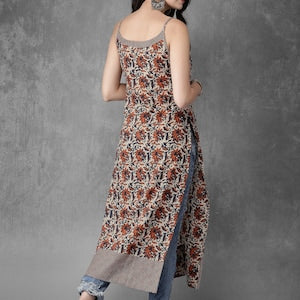 Ethnic Cotton Kurta/ Tunic/ Summer Wear/ Beach Dress/ Batik Print/ India/