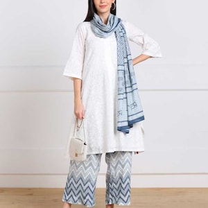 Long Linen Dress/Organic Cotton/Long Tunic/Pocket Shirt Dress/Summer/Kurta with Palazzo/Ethnic.