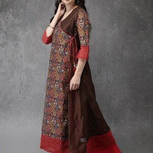 Ethnic cotton kurta/ long dress/ tunic/ block print/ india/