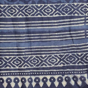 Women Indigo Hand Block Printed Sustainable Pure Cotton Dupatta