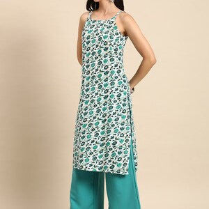 Summer Cotton Kurta Set with Dupatta and Pant / India/ Handcrafted/