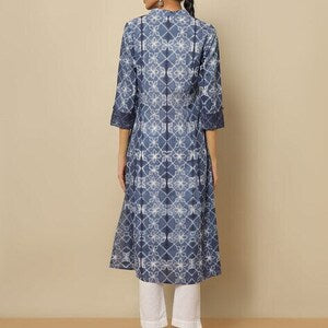 Summer Cotton Kurta / Embroidered/ Thread Work/Block Print / Tassel/ Bollywood / Long Tunic/ Summer Wear/ Bollywood/Batik Print/ Handmade