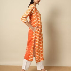 SHIBORI Dyed Kurta/ Dabu Print/ Organic Cotton/ Linen kurta/ Handblock