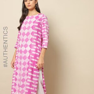 SHIBORI Dyed Kurta/ Dabu Print/ Organic Cotton/ Linen kurta/ Handblock