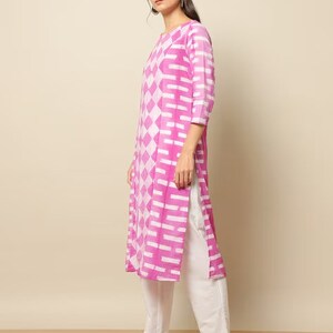 SHIBORI Dyed Kurta/ Dabu Print/ Organic Cotton/ Linen kurta/ Handblock