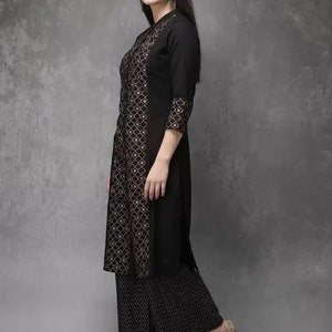 Ethnic Cotton Long Kurta Palazzo Set/ Tunic/ Summer Wear/ Block Print/ Bohemian Style/ India/Bohemian/ Block Print/ India/