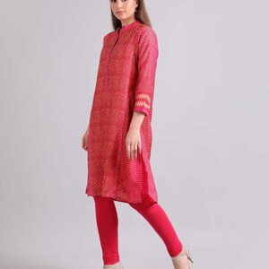 Cotton Linen Ethnic Kurti/ Block Print/Dabu Print Long Linen Dress/ Kurta/ Cotton Silk/ Organic/ Indigo/