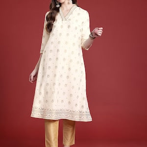 Ethnic handmade cotton silk blend kurta/ batik print/cotton/Tunic/Festive Collection/