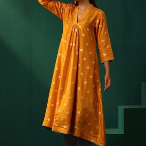 Salwar Kameez/Pakistani Dress/ Modal Silk/Floral Woven Design Anarkali Kurta with Trousers/Long Ethnic Dress/ Kurti/ Silk/