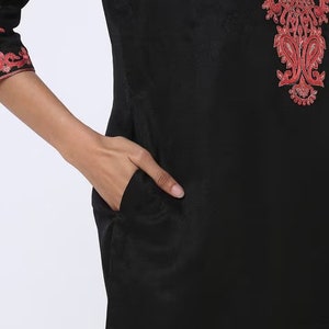 Kashidakari Pure Cotton Embroidered Kurta Set Ethnic kurta/ long tunic/ long dress/ batik print/Bollywood/handmade/ traditional/