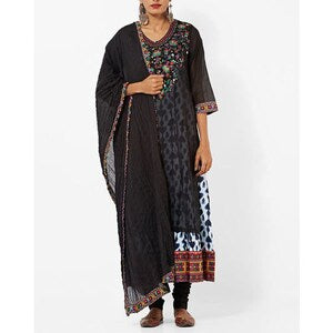 Cotton Layered Kurta /Tunic/Long Dress/Batik Print/Bollywood/Handmade/Tassel/Bohemian/Traditional/India/Summer/Textiles/